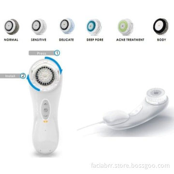 Waterproof Rechargeable Ultrasonic Facial Cleansing Brush Beauty Device